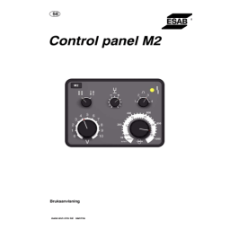 ESAB Control panel M2 Manuel utilisateur | Fixfr