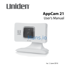 Uniden APPCAM21 Manuel utilisateur