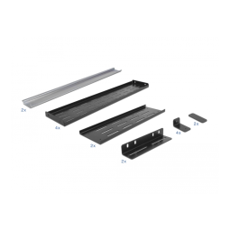 DeLOCK 42632 19″ DIN Rail Bracket 4U, black Fiche technique | Fixfr