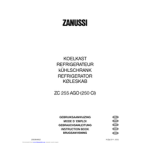 Zanussi ZC 255 AGO Manuel utilisateur