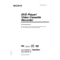 Sony SLV-D973PE Manuel du propriétaire | Fixfr