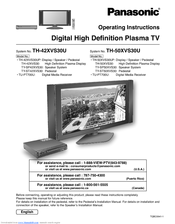 Panasonic TH-42XVS30U Manuel d'utilisation: AI Aide et PDF | Fixfr