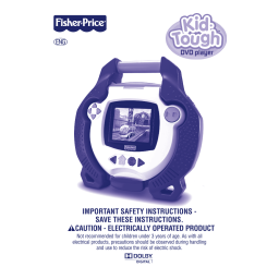 Mattel Kid-Tough Portable DVD Player Blue Manuel utilisateur | Fixfr