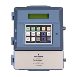 Rosemount 8712E Débitmètre électromagnétique (transmetteur et manchette de mesure) Manuel utilisateur | Fixfr