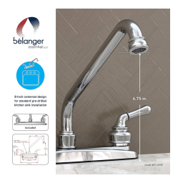 Keeney 21465W Belanger 2-Handle Standard Kitchen Faucet spécification | Fixfr