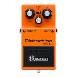 Boss DS-1W Distortion Manuel du propriétaire | Fixfr