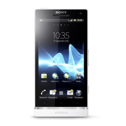 Sony Xperia S Manuel du propriétaire | Fixfr