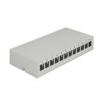 DeLOCK 43414 Keystone Patch Panel 12 Port grey Fiche technique