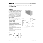 Swegon TBLK Dual coil section Mode d'emploi