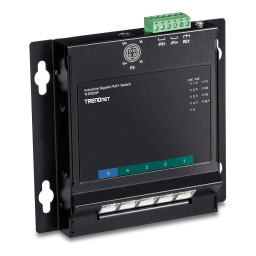 Trendnet TI-PG50F 5-Port Industrial Gigabit PoE+ Wall-Mounted Front Access Switch Fiche technique | Fixfr