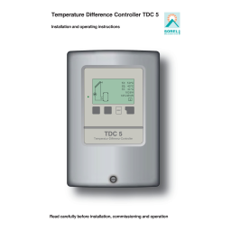 Sorel TDC 5 TDC Solar Controller Manuel du propriétaire | Fixfr