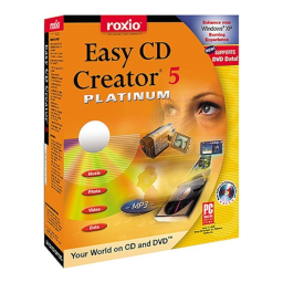 Roxio Easy CD Creator 5 Manuel utilisateur | Fixfr