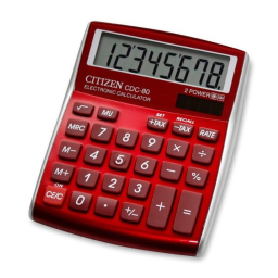 Citizen CDC-80RD calculator Fiche technique | Fixfr