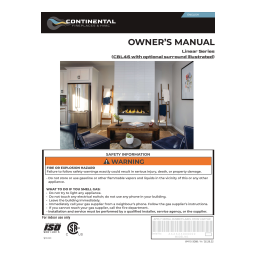 Continental Fireplaces CBL42NTE Direct Vent Gas Fireplace spécification | Fixfr