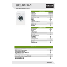 ECO7L 1252 EU.M Fiche produit Lave-linge | AI Chat | Fixfr
