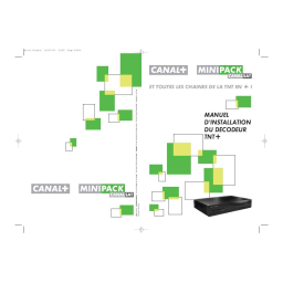 CANAL PLUS DECODEUR TNT+ DE TYPE 3 Manuel utilisateur | Fixfr