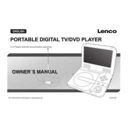 Lenco DVP-847 Manuel utilisateur | Fixfr