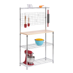 Honey-Can-Do SHF-01608 Bakers Rack with Shelves and Hanging Storage Mode d'emploi