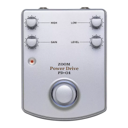 Zoom PD-01 ZOOM POWER DRIVE Manuel utilisateur | Fixfr