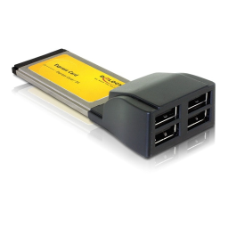 DeLOCK 66207 Express Card > 4x USB 2.0 Fiche technique | Fixfr