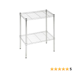 Honey-Can-Do SHF-04059 13.5 in. L x 23.5 in. W x 22.25 in. H 250 lbs. Capacity 2-Tier Steel Utility Shelf in Chrome Manuel utilisateur | Fixfr