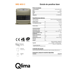 QLIMA SRE4033C Paraffin heater Manuel utilisateur | Fixfr