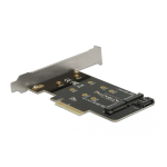 DeLOCK 89558 PCI Express x4 Card &gt; 1 x internal M.2 Key B + 1 x internal NVMe M.2 Key M - Low Profile Form Factor Fiche technique