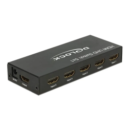 DeLOCK 18685 HDMI UHD Switch 5 x HDMI in > 1 x HDMI out 4K Fiche technique | Fixfr
