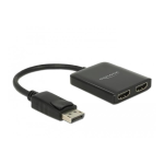 DeLOCK 87720 DisplayPort 1.2 Splitter 1 x DisplayPort in &gt; 2 x HDMI out 4K 30 Hz Fiche technique