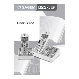 Sagem D23XL Manuel utilisateur | Fixfr