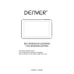 Denver TAQ-90063KBLUEPINK 9&rdquo; Android 6.0 tablet Manuel utilisateur