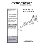 ProForm 695 ELLIPTICAL Manuel utilisateur