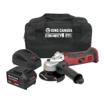 King Canada 8035L 20V MAX CORDLESS 4-1/2&quot; ANGLE GRINDER Manuel utilisateur