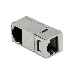 DeLOCK 87142 Keystone Module RJ45 jack to RJ45 jack Cat.6A 90° angled Fiche technique | Fixfr