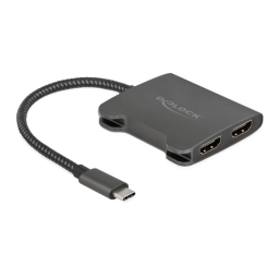 DeLOCK 87778 USB Type-C™ Splitter (DP Alt Mode) to 2 x HDMI MST 4K 60 Hz Fiche technique | Fixfr