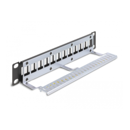 DeLOCK 66874 10″ Keystone Patch Panel 12 port Fiche technique | Fixfr