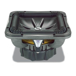 Kicker 2006 caisson de graves Solo-Baric L7 Manuel utilisateur | Fixfr