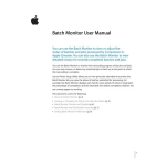 Apple Batch Monitor Mode d'emploi