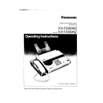 Panasonic KXF2450BL Operating instrustions