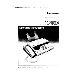 Panasonic KXF2450BL Operating instrustions | Fixfr