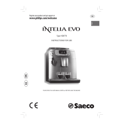 Saeco HD8779/01 Saeco Machine espresso Super Automatique Manuel utilisateur | Fixfr