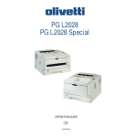 Olivetti PG L2028 and PG L2028 Special Manuel utilisateur