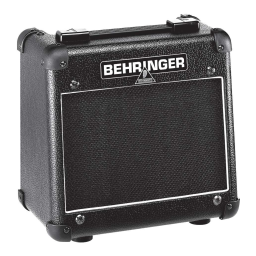 Behringer AC108 GUITARPACK Manuel utilisateur | Fixfr