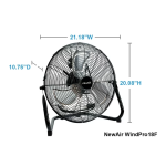 NewAir WindPro18F 18&rdquo; High Velocity Portable Floor Fan Manuel utilisateur