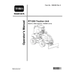 Toro Tilt Steering Kit, RT1200 Traction Unit Trencher Manuel utilisateur