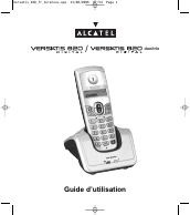 Alcatel VERSATIS 820 Manuel utilisateur | Fixfr