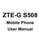 ZTE S508 Manuel utilisateur