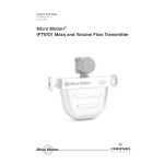 Micro Motion Transmetteur IFT9701 avec indicateur Guide d'installation