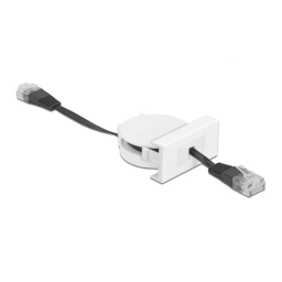 DeLOCK 81361 Easy 45 Module Network Retractable Cable RJ45 Cat.5e black Fiche technique | Fixfr