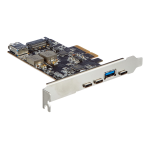 DeLOCK 90060 PCI Express x4 Card to 3 x USB Type-C&trade; + 2 x USB Type-A - SuperSpeed USB 10 Gbps - Low Profile Form Factor Fiche technique